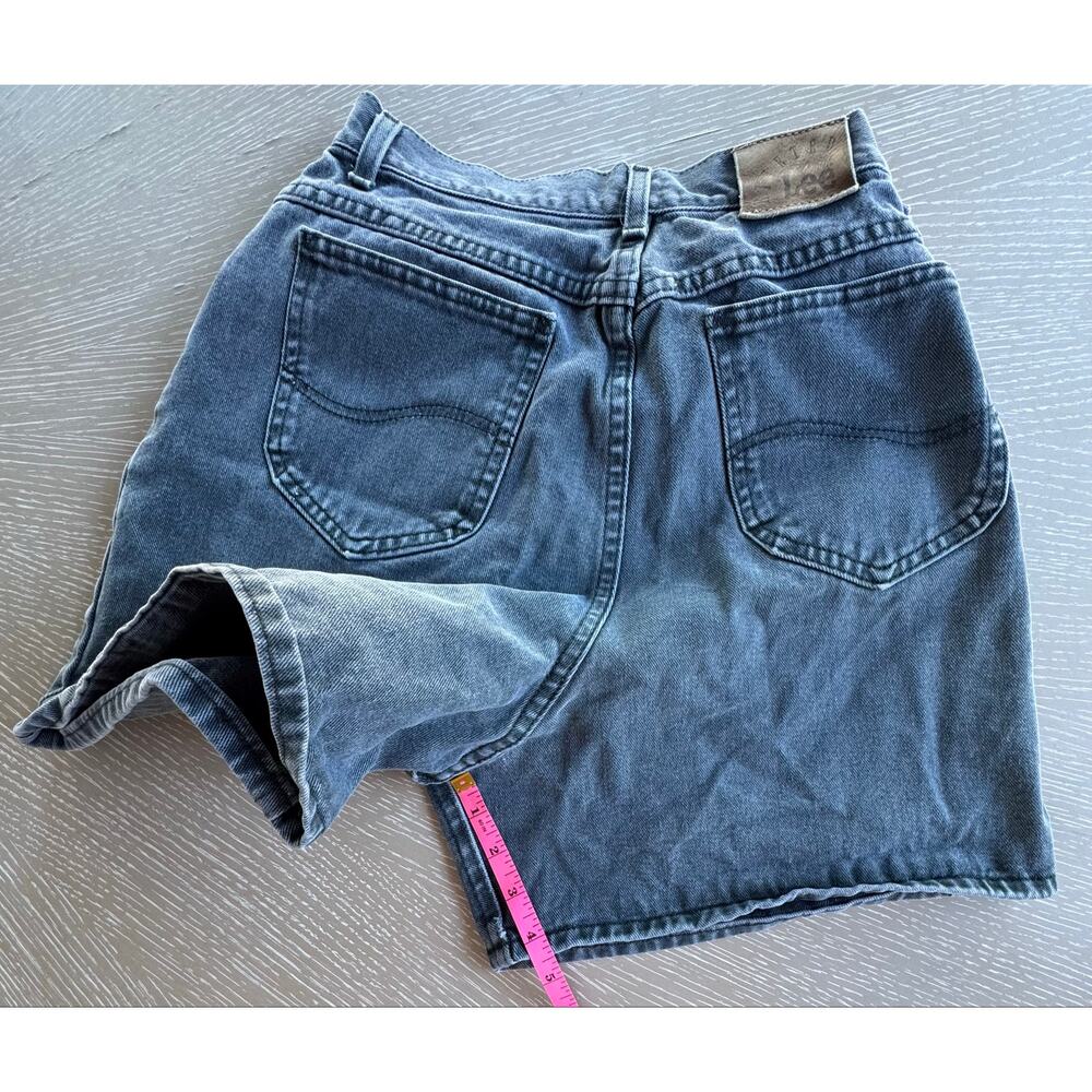 Lee Vintage 90s Riveted High Rise Denim Jean Shorts Size 14 MED - Picture 4 of 8